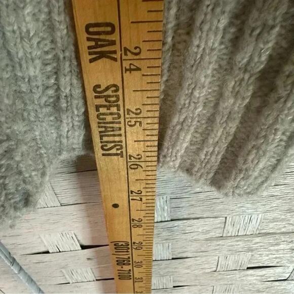 American Eagle Womens Sweater Hoodie light gray winter wool blend layered look - Picture 8 of 10